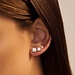 Beloro Jewels Monte Napoleone Stella clous d'oreilles en or 9 carats avec zircone (⌀ 3 mm)