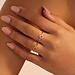 Beloro Jewels Monte Napoleone Leontina anello in oro 9 carati con zirconia