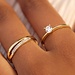 Beloro Jewels Monte Napoleone Stella anello in oro 9 carati con zirconia
