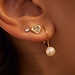 Beloro Jewels Monte Napoleone Gionna clous d'oreilles en or 9 carats avec cœur