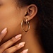 Beloro Jewels La Rinascente Constanza 9 karat gold hoop earrings (17 mm)