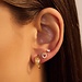 Beloro Jewels Monte Napoleone Leontina 9 karat gold ear studs with zirconia