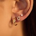 Beloro Jewels Monte Napoleone Leontina 9 karat gold ear studs with zirconia