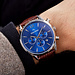 Mats Meier Grand Cornier chronograaf herenhorloge bruin en blauw