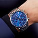 Mats Meier Grand Cornier montre chronographe bleu / acier couleur argent