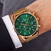 Mats Meier Grand Cornier montre chronographe vert / maille couleur or