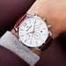 Mats Meier Grand Cornier montre chronographe blanc / marron