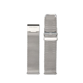 Mats Meier Castor bracelet montre acier maille 22 mm couleur argent