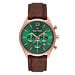 Mats Meier Grand Cornier montre chronographe vert / rosé / marron