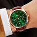 Mats Meier Mont Vélan chronograph mens watch green / rose gold colored / brown