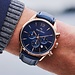 Mats Meier Grand Cornier chronographe bleu / couleur or rose