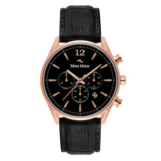 Mats Meier Grand Cornier chronograph Schwarz / Roségoldfarben