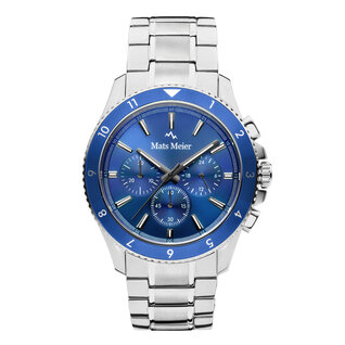 Mats Meier Orologio da uomo Cronografo Ponte Dei Salti Argento / Blu