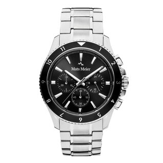 Mats Meier Montre Homme Chronographe Ponte Dei Salti Argent / Noir