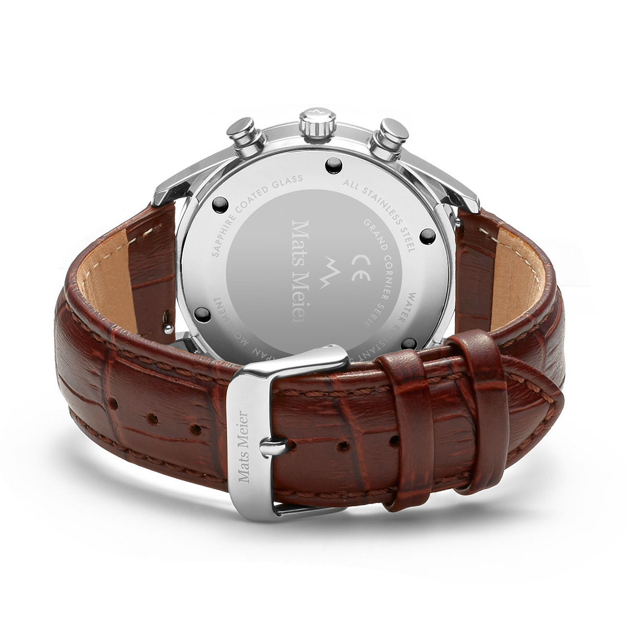 Grand Cornier chronograaf horloge groen/zilverkleurig/bruin