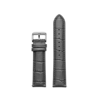 Mats Meier Grand Cornier Leren horlogeband 22 mm croco grijs
