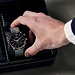 Mats Meier Grand Cornier montre chronographe noir / maille couleur argent