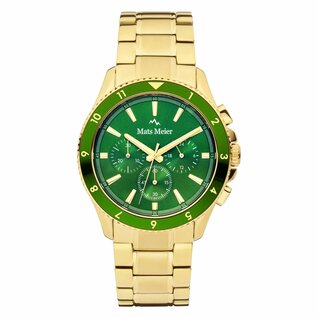 Mats Meier Ponte dei Salti cronografo orologio da uomo color oro e verde