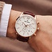 Mats Meier Grand Cornier chronograph mens watch white / rose gold colored / brown