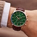 Mats Meier Grand Cornier montre chronographe vert / rosé / marron