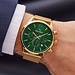 Mats Meier Grand Cornier chronograph mens watch green / gold colored mesh