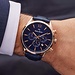 Mats Meier Grand Cornier chronograaf herenhorloge blauw en rosé goudkleurig