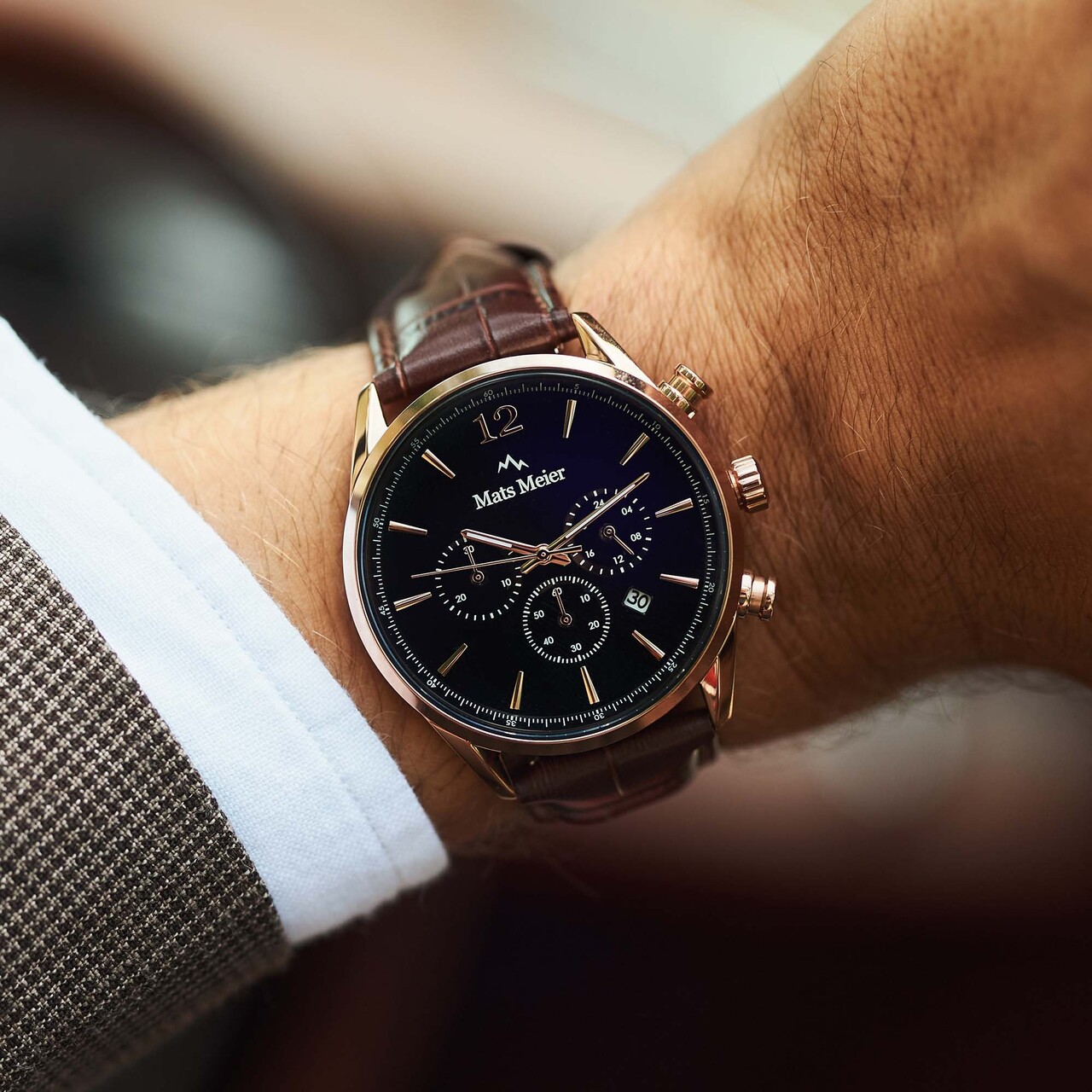 Grand Cornier Chronograph schwarz braun