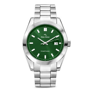 Mats Meier Grand Cornier mens watch silver coloured and green