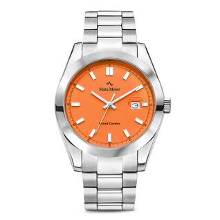 Mats Meier Grand Cornier orologio da uomo color argento e arancione