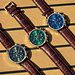 Mats Meier Grand Cornier chronograaf herenhorloge bruin en blauw