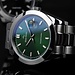 Mats Meier Grand Cornier mens watch silver coloured and green