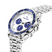 Mats Meier Arosa Racing chronograph mens watch silver coloured and white