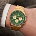 Mats Meier Arosa Racing chronograph mens watch gold coloured and green