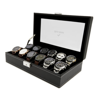 Mats Meier Mont Fort horlogebox zwart - 12 horloges