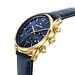 Mats Meier Grand Cornier montre chronographe bleu / couleur or