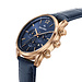 Mats Meier Grand Cornier chronographe bleu / couleur or rose
