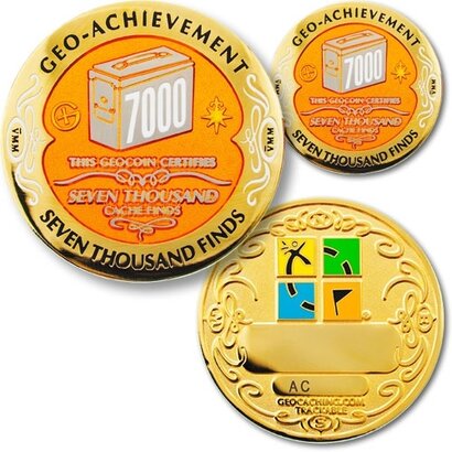 7.000 Finds Geo-Achievement Coin - Set dans une boîte