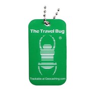 Geocaching QR Travel Bug® – Glow in the Dark - Vert
