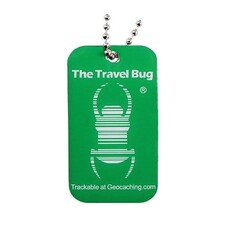 Geocaching QR Travel Bug® – Glow in the Dark - Groen