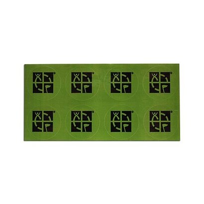 Geocaching sticker ø2,5cm groen 8 stuks per vel