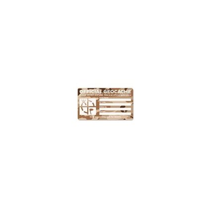 Camo cache label sand 4,5cm x 8cm
