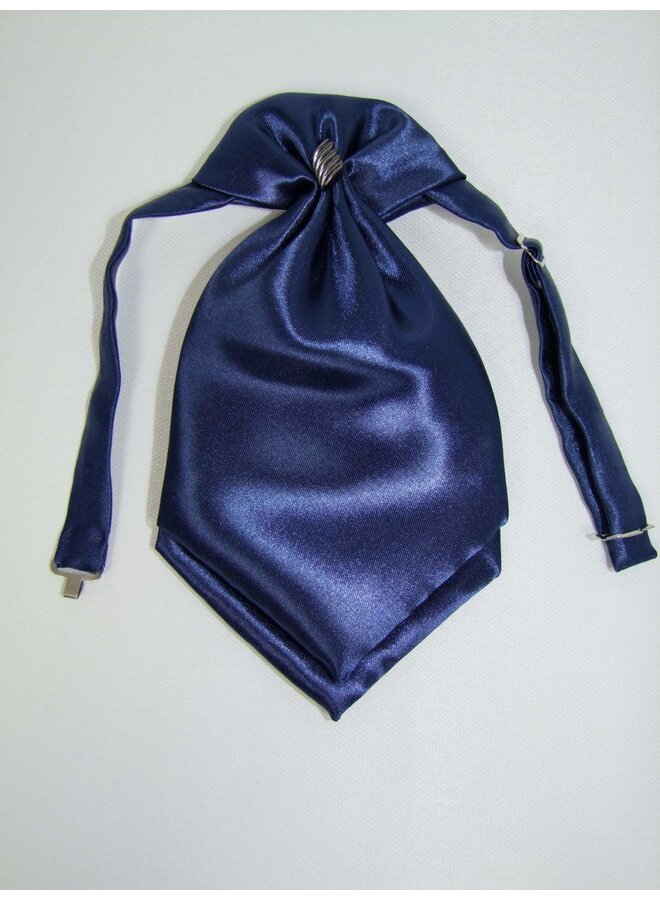 Plastron satijn Donkerblauw