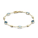 Mrs.Janssen Mrs.Janssen Armband 14k Geelgoud met londen blue topaas en blauw topaas 605526