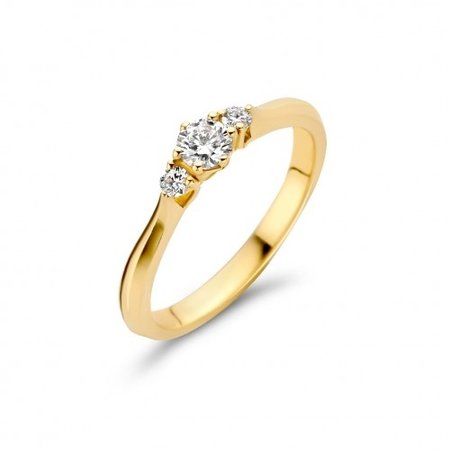 Mrs.Janssen MRS.Janssen Ring 14k geelgoud met diamant 0.23crt G/Si 608157