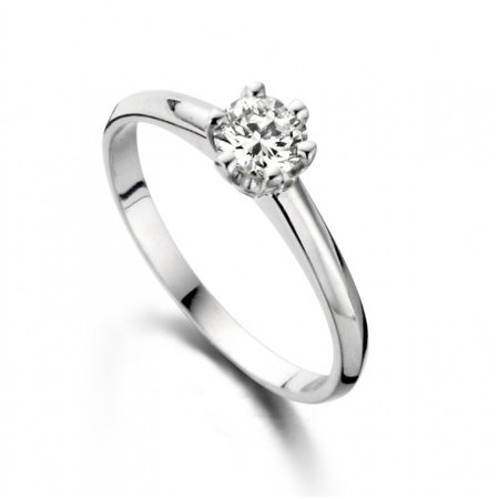 Mrs.Janssen MRS.Janssen Ring 14k witgoud met diamant 0.45crt G/Si 601228