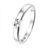 R&C R&C Ring 14k witgoud met 0.10ct H/Si diamant RIN0930-0.10-SIH-WG