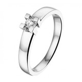 R&C R&C Ring 14k witgoud met 0.15ct H/Si diamant RIN0930-0.15-SIH-WG