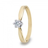 R&C R&C Ring Aumone 14k geelgoud met 0.15ct R/Si diamant RIN0029G-0.15SIR