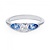 R&C R&C Ring Romance 14krt witgoud met briljant 0.36crt si river en blauw saffier R4039SAW