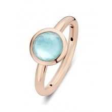 Tirisi Moda TIRISI Ring 18k Roségoud met blauw topaas triplet TR9708TQP